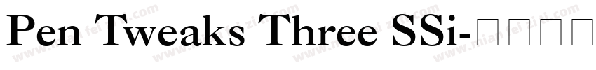 Pen Tweaks Three SSi字体转换